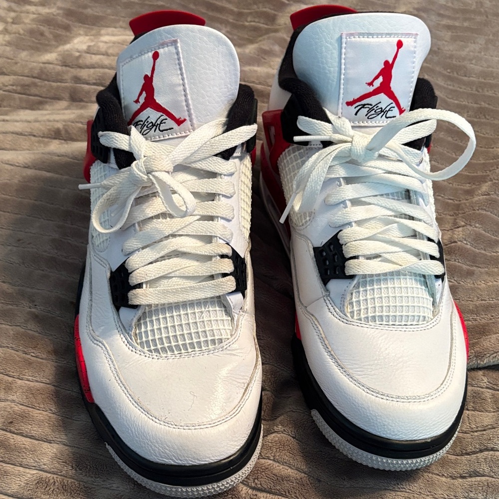 Jordan Retro White and Red Sneakers